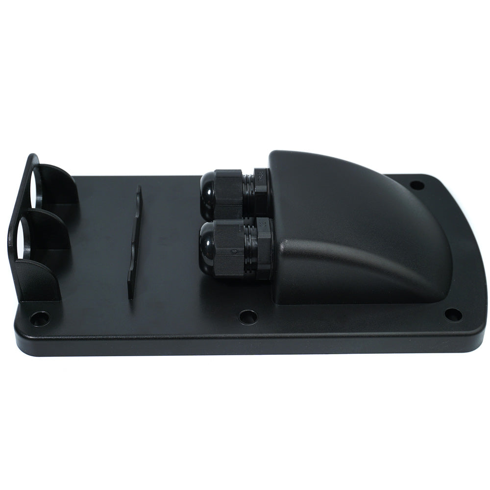 Passacavo da tetto in ASA nero a 2 ingressi con supporto MC4 DXM2/S per impianti solari su camper