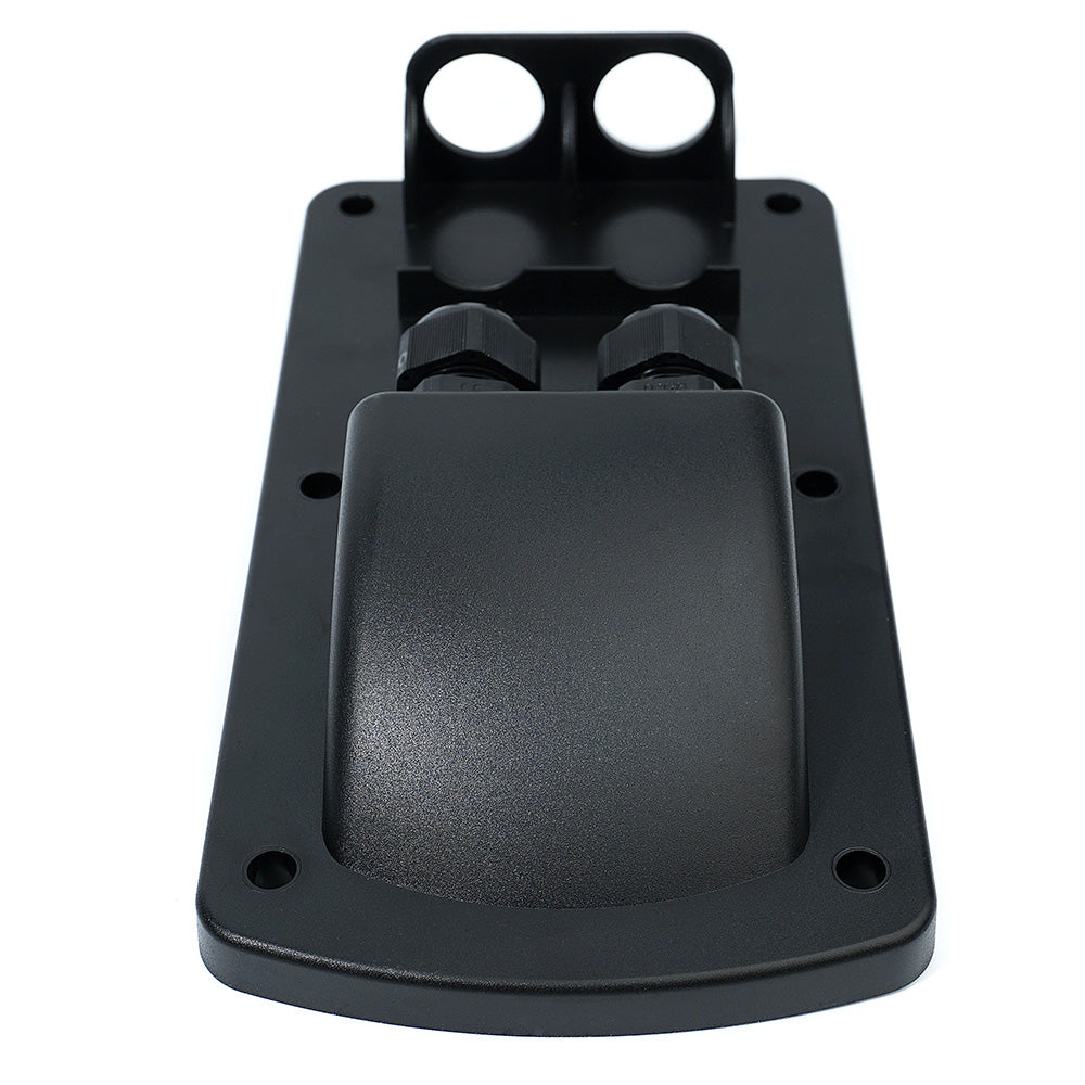Passacavo da tetto in ASA nero a 2 ingressi con supporto MC4 DXM2/S per impianti solari su camper