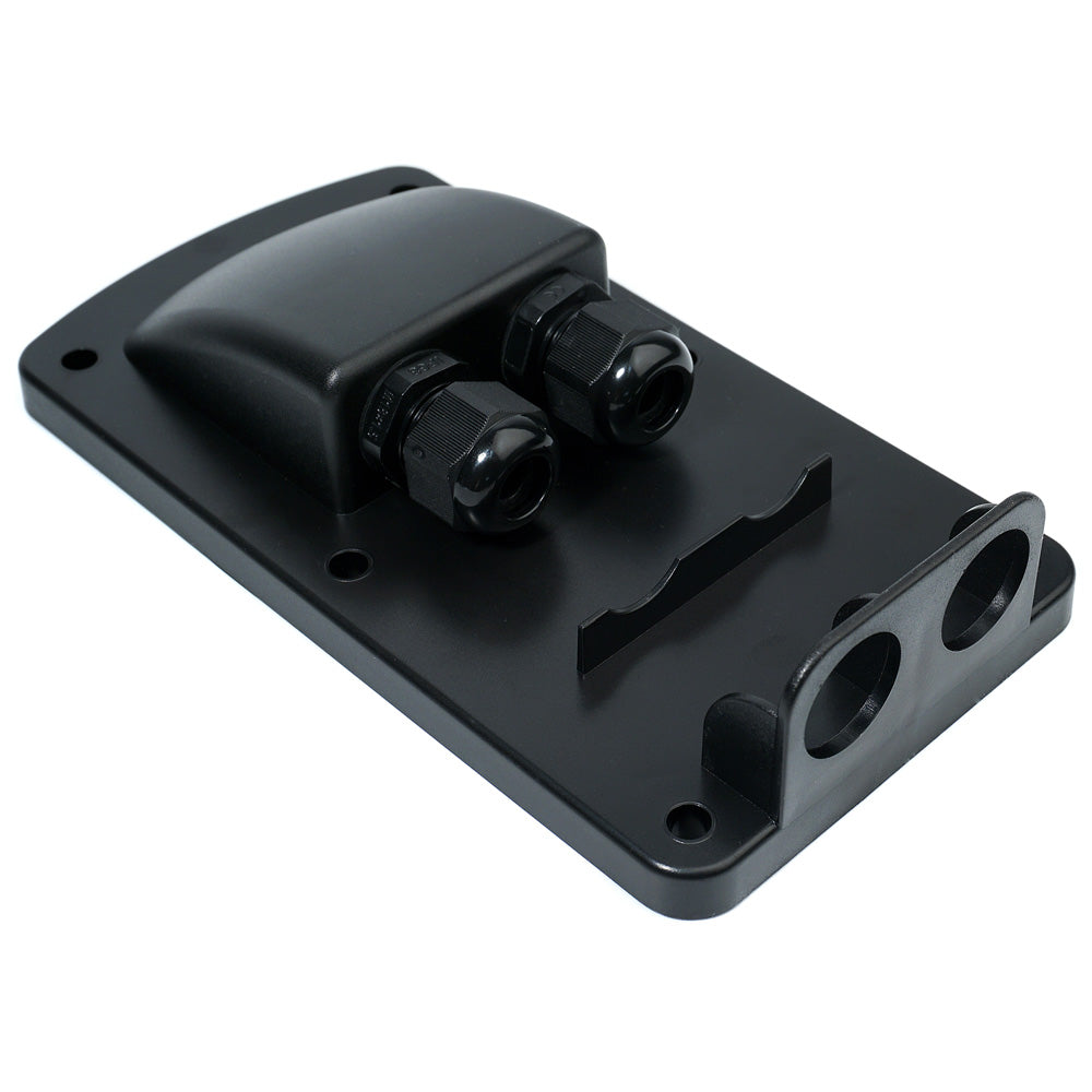 Passacavo da tetto in ASA nero a 2 ingressi con supporto MC4 DXM2/S per impianti solari su camper