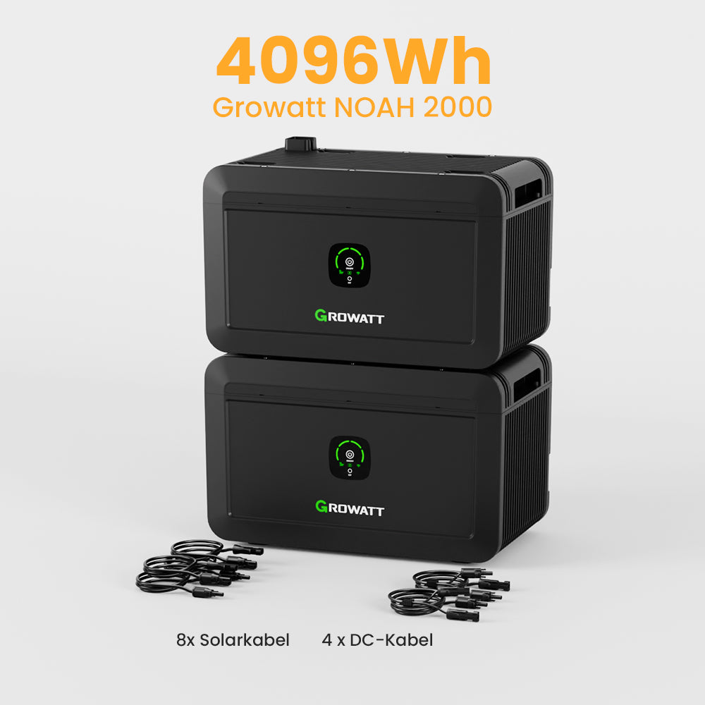 Kit Growatt NOAH 2000 con capacità 4,096kWh