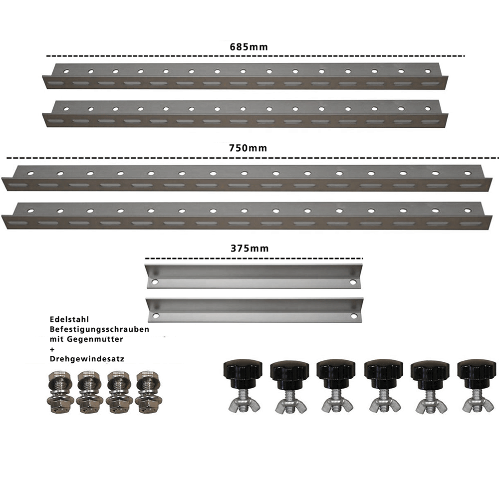 Supporto inclinabile per pannello solare in alluminio 0-45° HST7 fino a 80 cm per parete e tetto