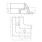 Angolari di fissaggio per pannello solare in ABS bianco set da 4 HXE/W per camper e barche