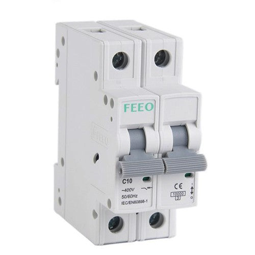 Interruttore magnetotermico 2 poli 63A 240V AC Curva C 10KA