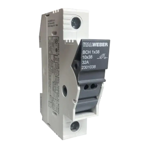 ITALWEBER Portafusibile 32 A DC 1000 V 10 x 38 mm 1 polo - per fotovoltaico - 1 modulo DIN
