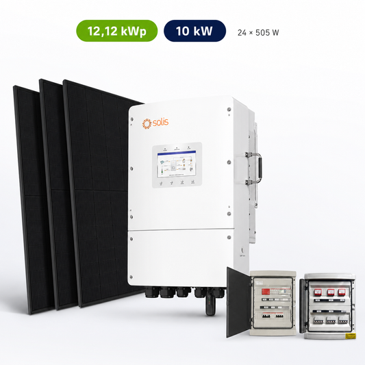 Kit Fotovoltaico Solis 12,12 kWp – Ibrido 10 kW Trifase Commerciale Industriale