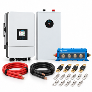 Kit accumulo trifase Deye con 1 batteria SE-F16 Version C 16kWh, busbar Victron Lynx Distributor, fusibili MEGA, cavi e capicorda