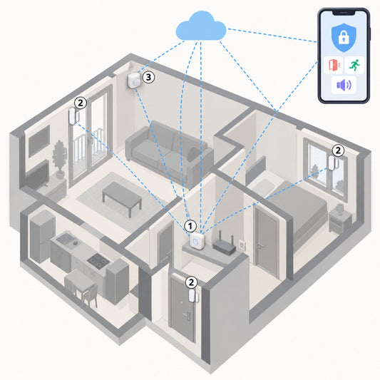 Kit allarme Aqara bilocale – schema