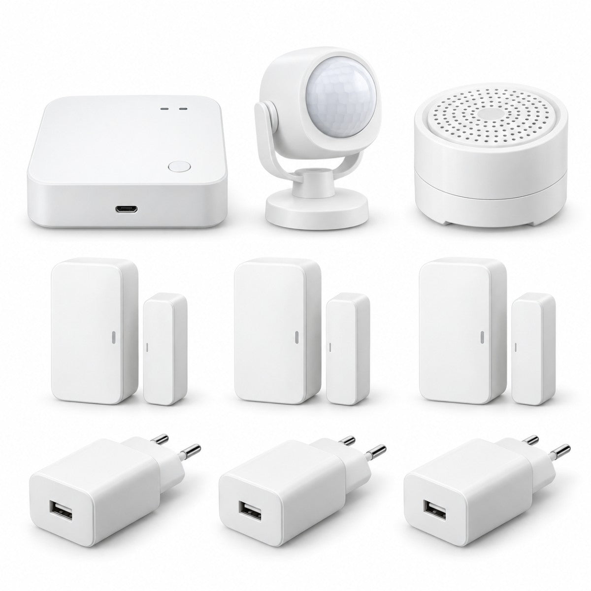 Kit allarme con sirena Sonoff e SenseGuard – dispositivi