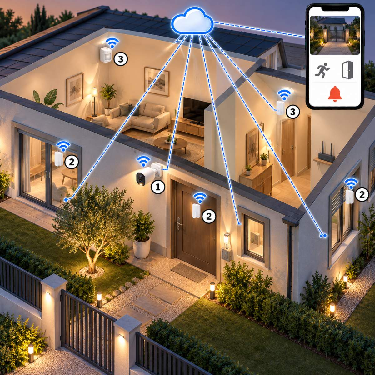 Kit allarme perimetrale esterno con telecamera Aqara – schema