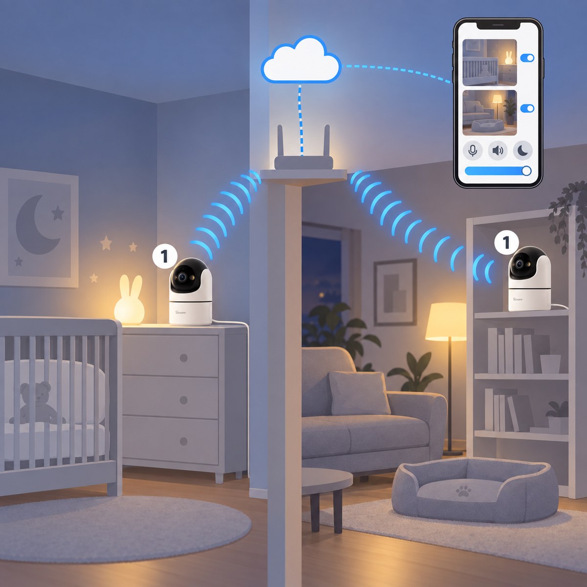 Kit baby e pet monitor Sonoff: schema di installazione