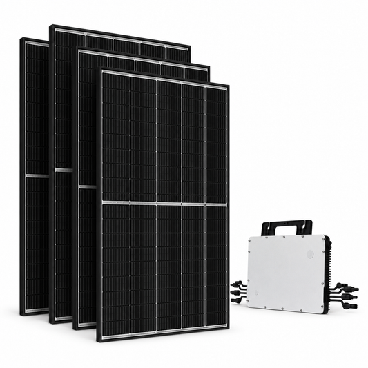Kit fotovoltaico da balcone 1880W con quattro pannelli solari e microinverter Hoymiles HMS-1600-4T