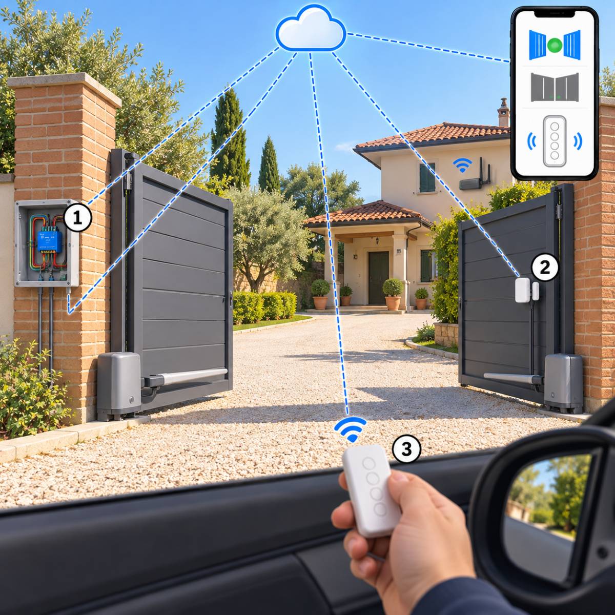 Kit cancello automatico da smartphone Shelly – schema