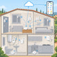 Kit casa vacanze non presidiata Litio Store: schema di installazione con dispositivi Milesight LoRaWAN