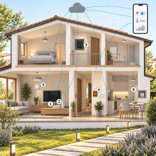 Kit casa Z-Wave lungo raggio Shelly Wave – schema