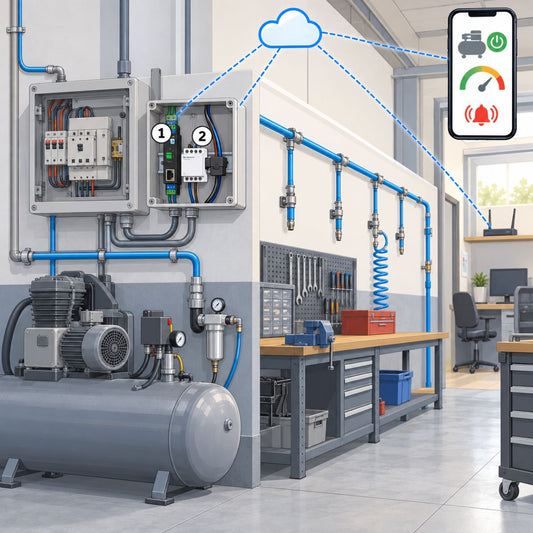 Kit compressore e pompe con misura – schema