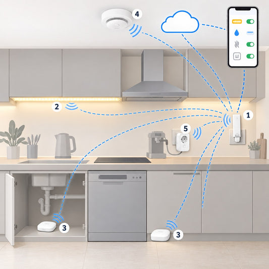 Kit cucina smart Aqara: schema di installazione