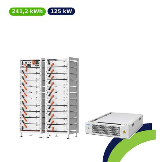 Kit di accumulo industriale Deye BOS-B 241,2kWh con PCS 125kW e MPPT 200kWp