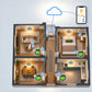 Kit dimmer LED Shelly Gen3 per 4 stanze: schema di installazione