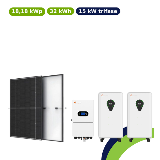 Kit fotovoltaico Felicity 18,18kWp con accumulo 32kWh – ibrido 15kW trifase