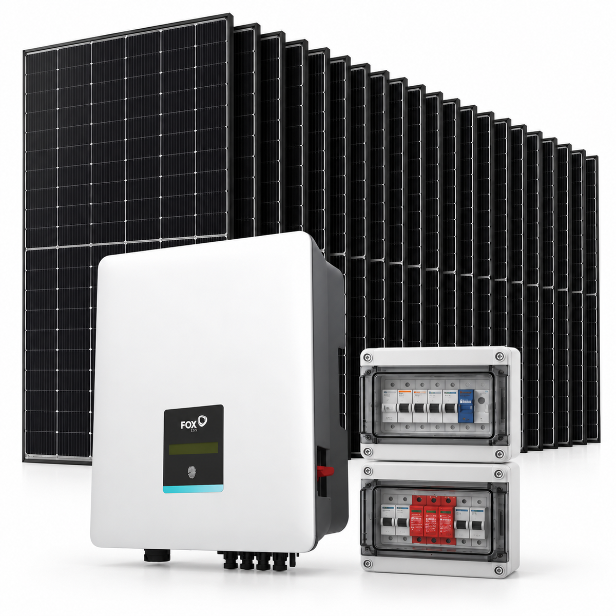 Kit Fotovoltaico FoxESS 14,16 kWp con inverter 12 kW trifase