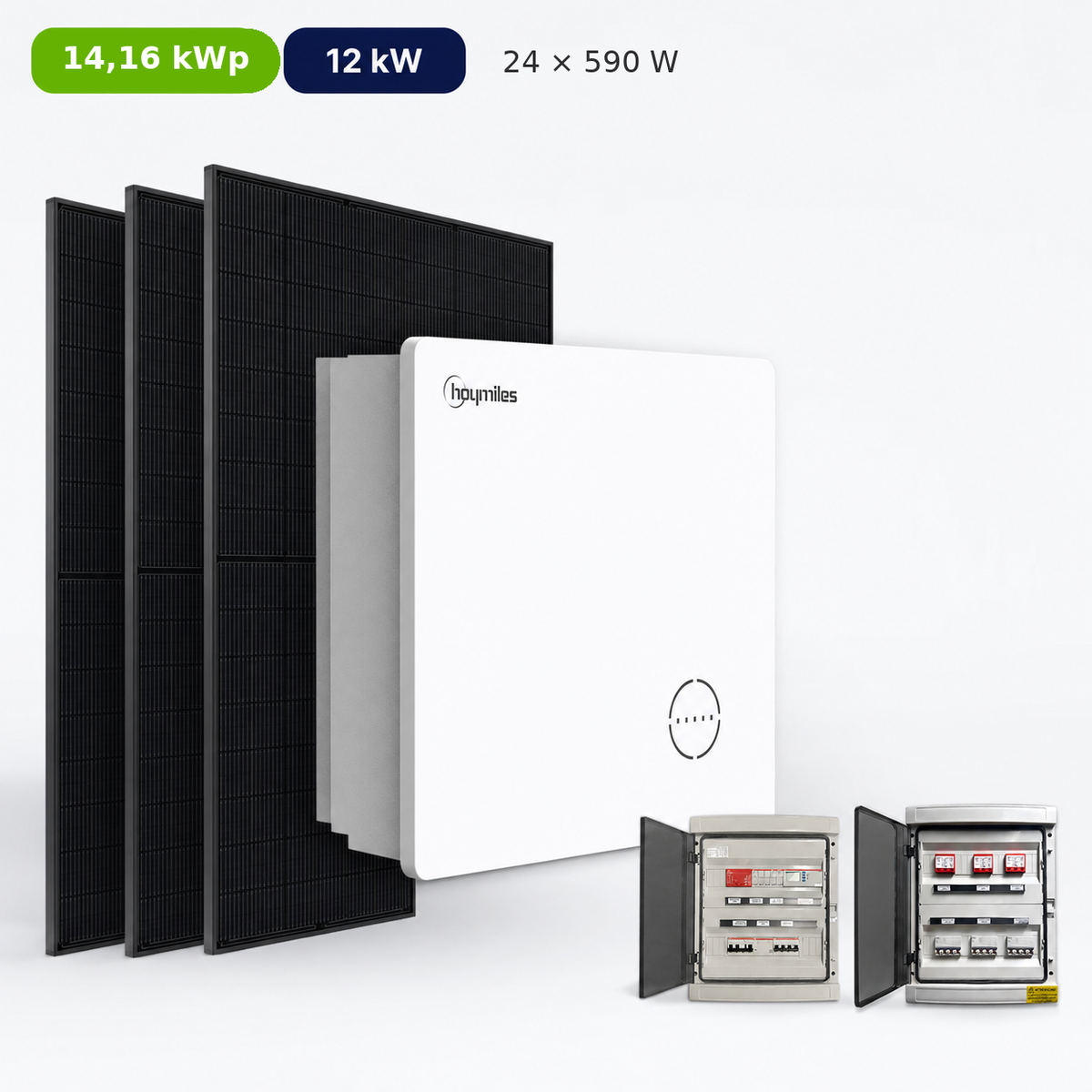 Kit Fotovoltaico Hoymiles 14,16kWp – Ibrido 12kW Trifase Commerciale Industriale