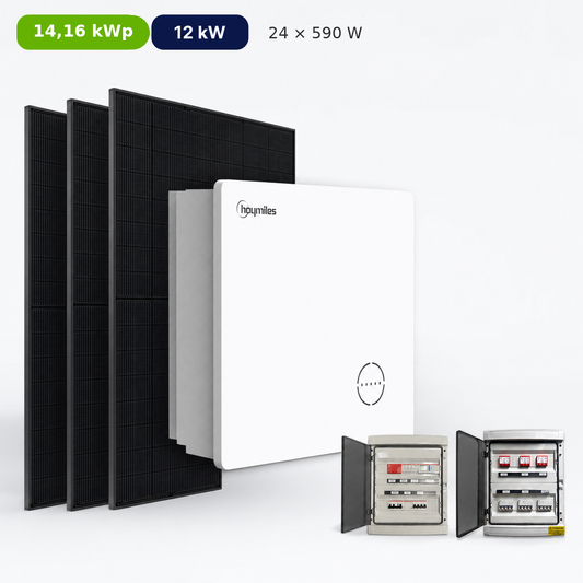 Kit Fotovoltaico Hoymiles 14,16kWp – Ibrido 12kW Trifase Commerciale Industriale