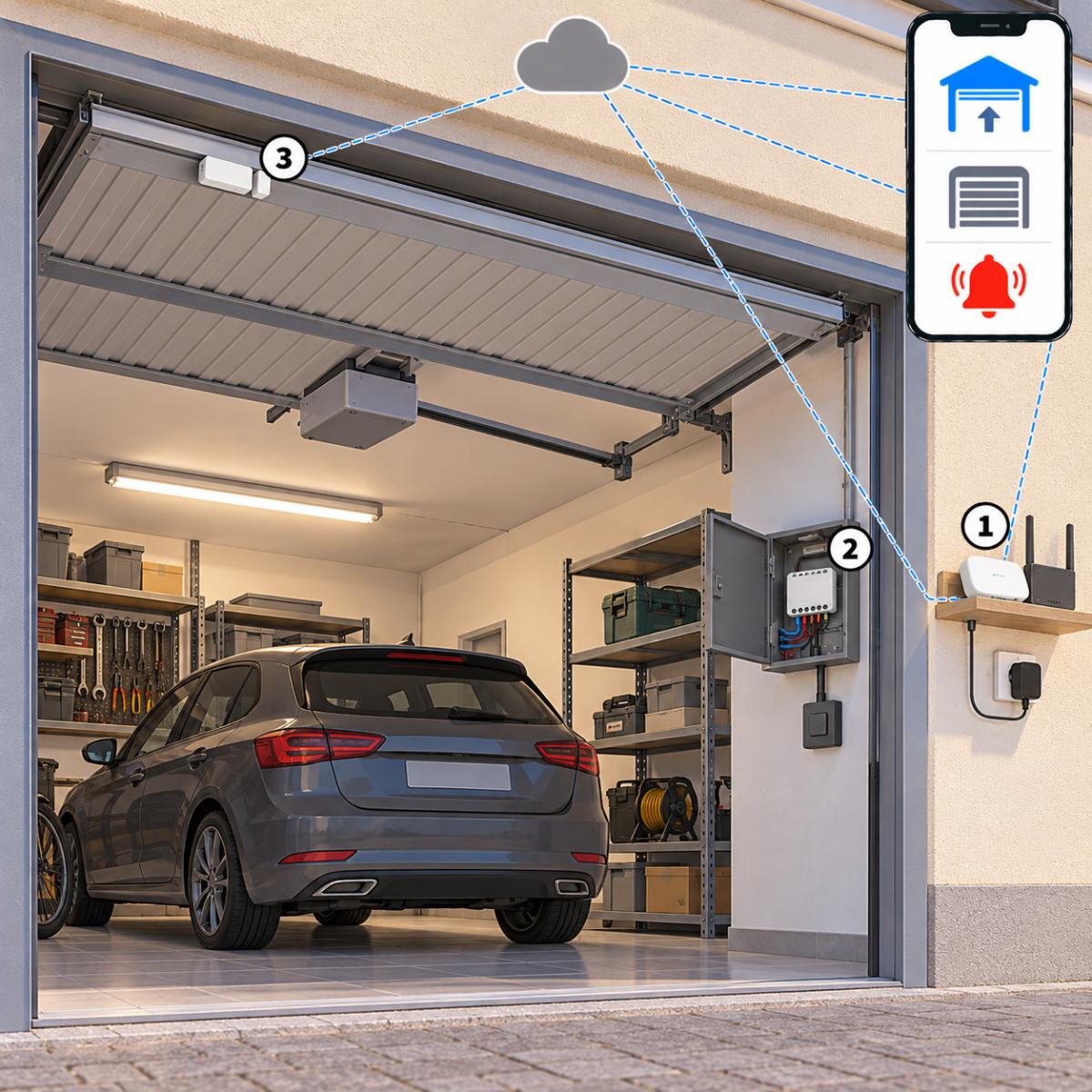 Kit garage basculante smart Sonoff – schema