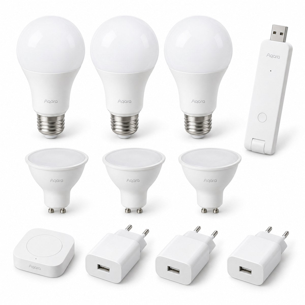 Kit lampadine smart Aqara Thread (niente fili): i dispositivi inclusi