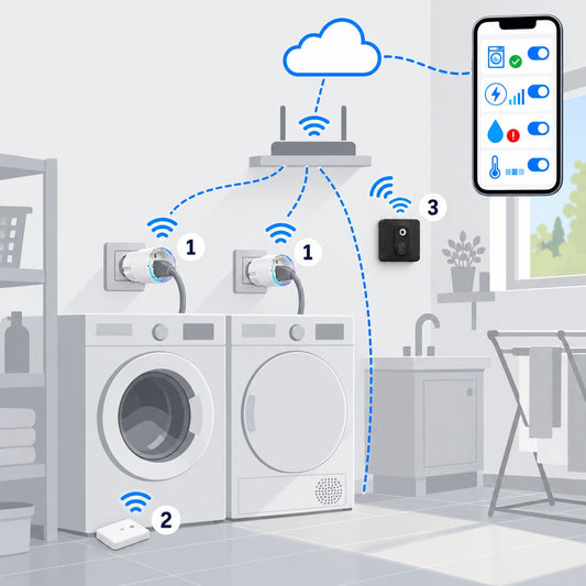 Kit lavanderia: fine lavaggio e perdite: schema di installazione