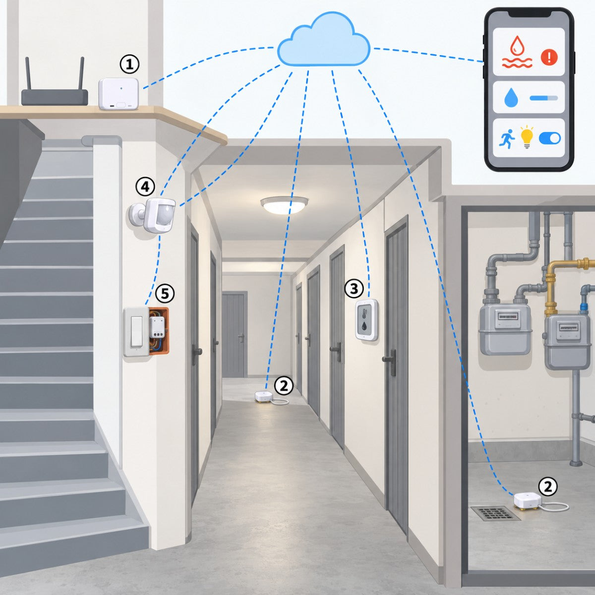 Kit locale contatori e cantine comuni – schema