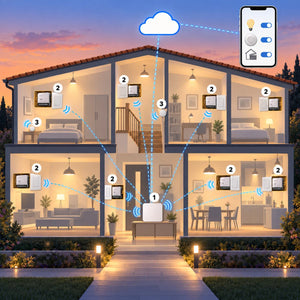 Kit luci con neutro Sonoff Zigbee (12 punti): schema di installazione