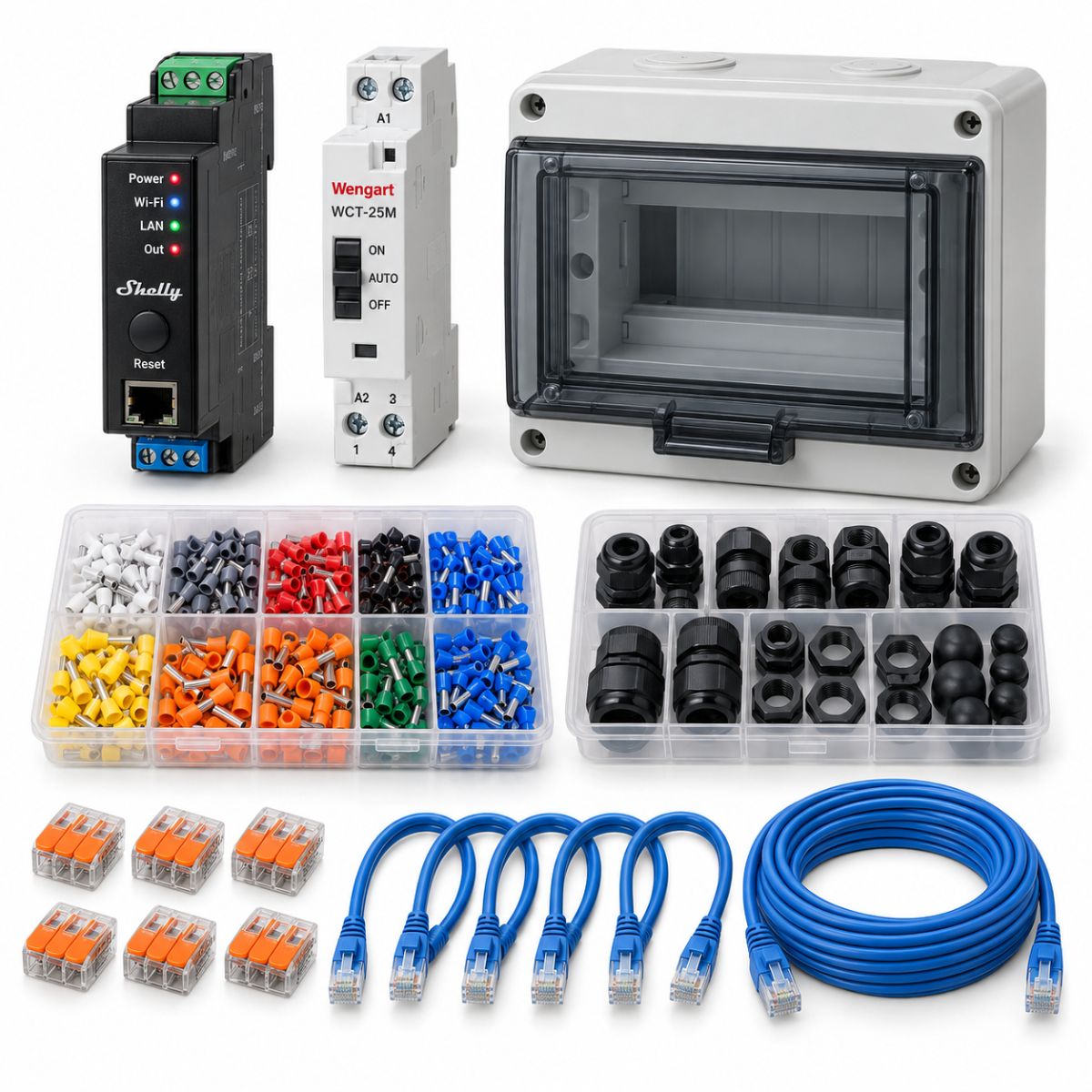 Kit luci parcheggio condominiale con contattore – dispositivi