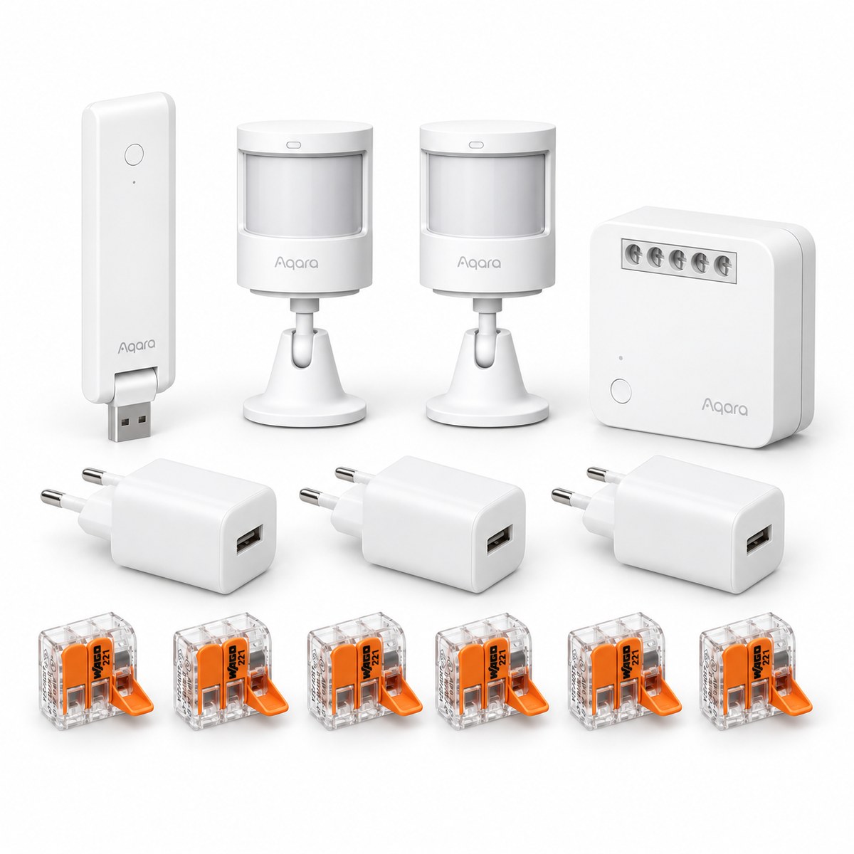 Kit luci scale e corridoio con presenza Aqara: i dispositivi inclusi