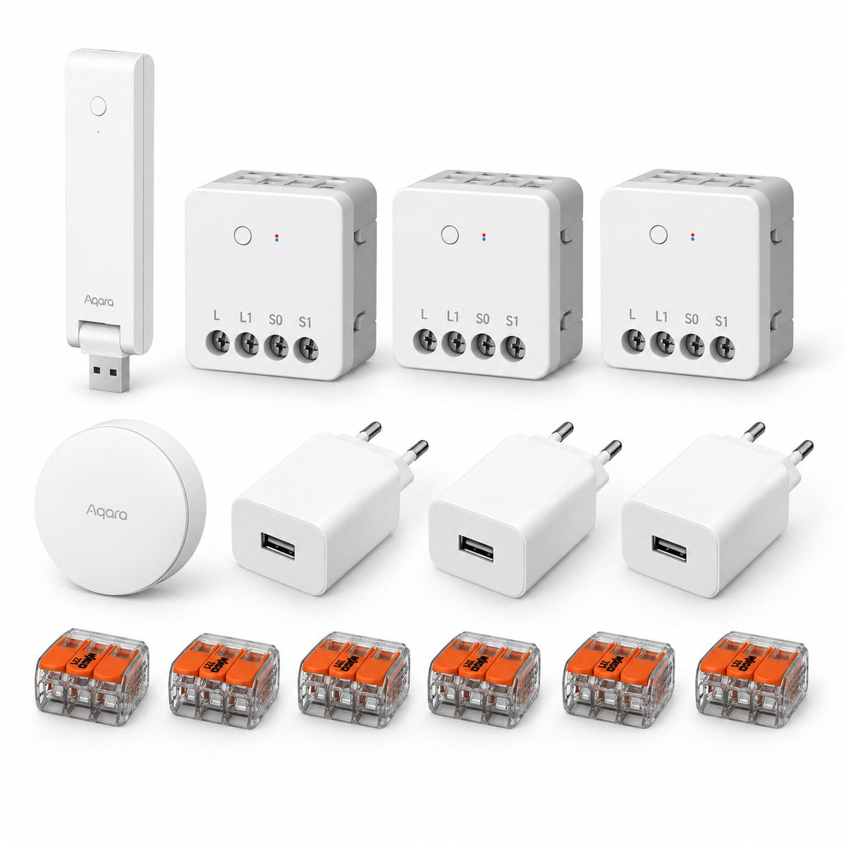 Kit luci senza neutro Aqara T1: i dispositivi inclusi