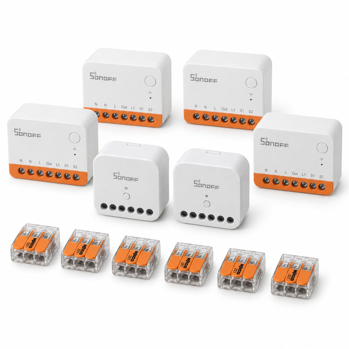 Kit luci Sonoff MINI R4 con interruttori wireless: i dispositivi inclusi
