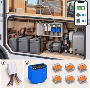 Kit monitor batteria servizi e carichi 12 V – schema