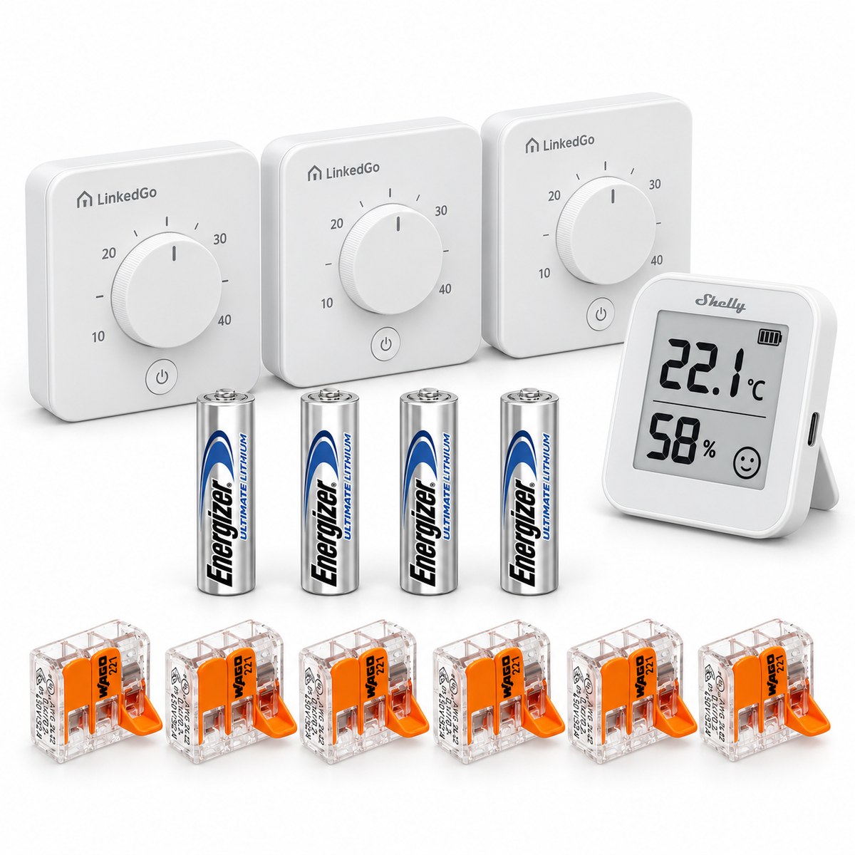 Kit pavimento radiante LinkedGo (3 zone): i dispositivi inclusi