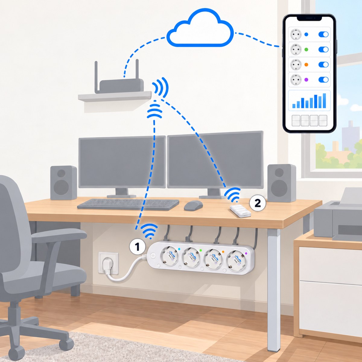 Kit postazione PC senza standby: schema di installazione