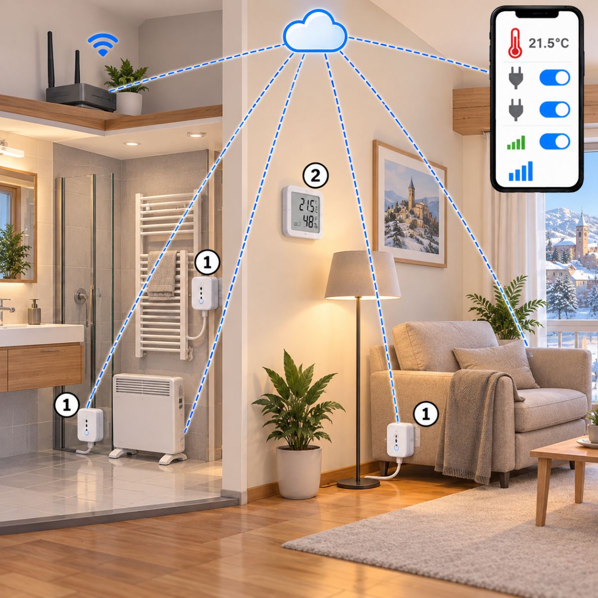 Kit prese italiane smart Shelly tipo L – schema