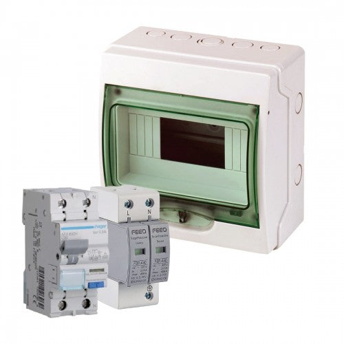 Kit quadro di protezione CA 16A specifico per impianti fotovoltaici (ideale fino a 3 kW)