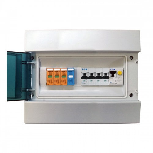Kit quadro di protezione CA 32A specifico per impianti fotovoltaici TRIFASE (ideale fino a 21 kW)