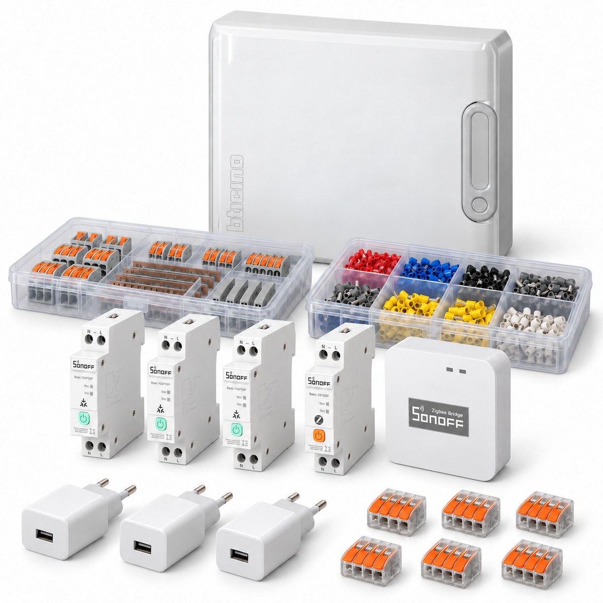 Kit quadro DIN economico Sonoff: i dispositivi inclusi