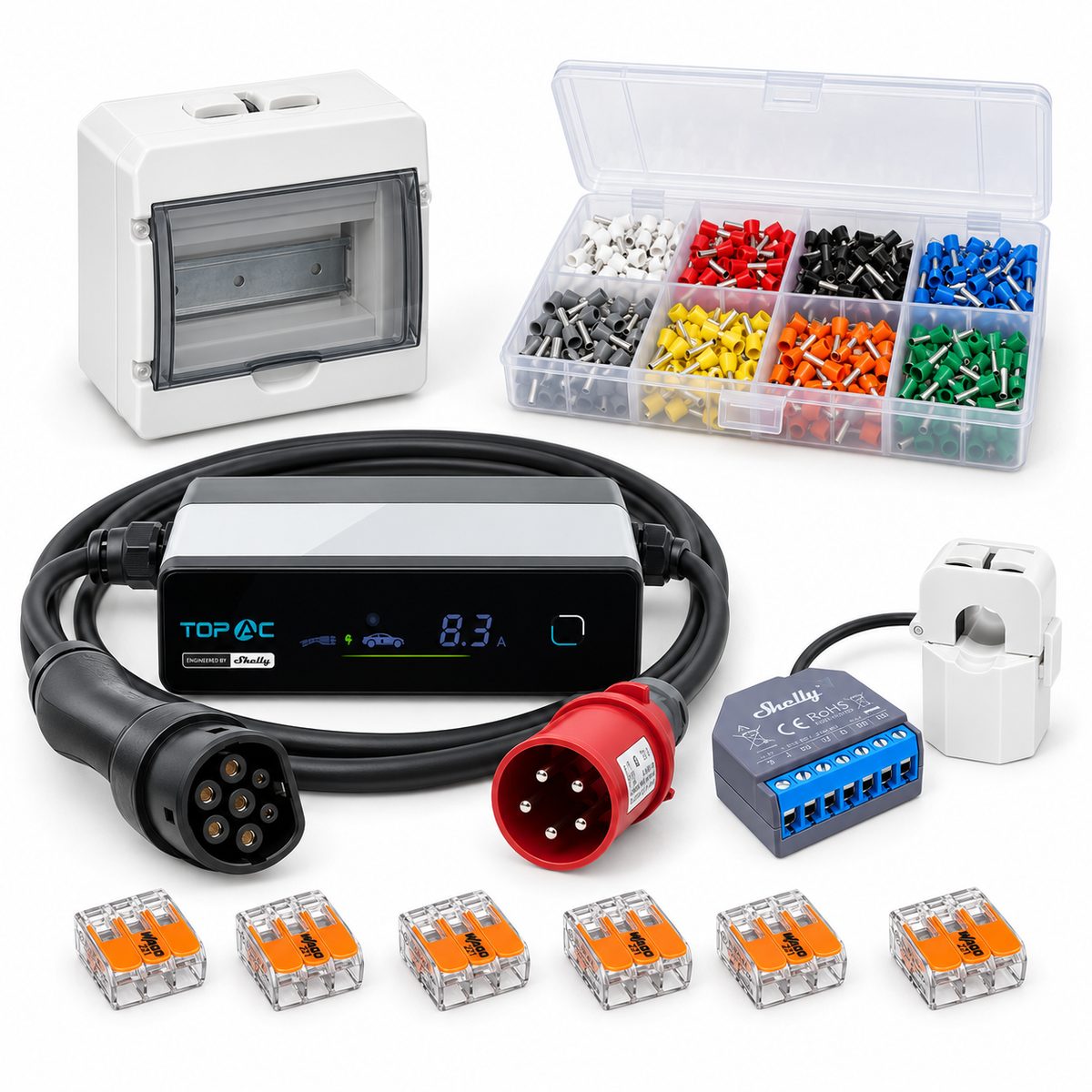Kit ricarica auto monofase con Shelly EM: i dispositivi inclusi