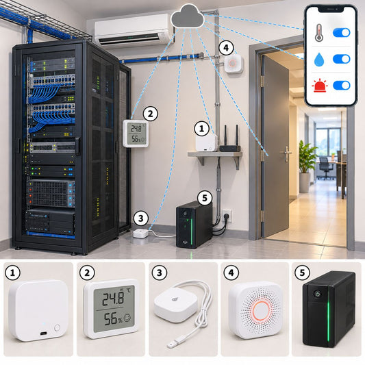 Kit sala server e rack Sonoff Zigbee – schema