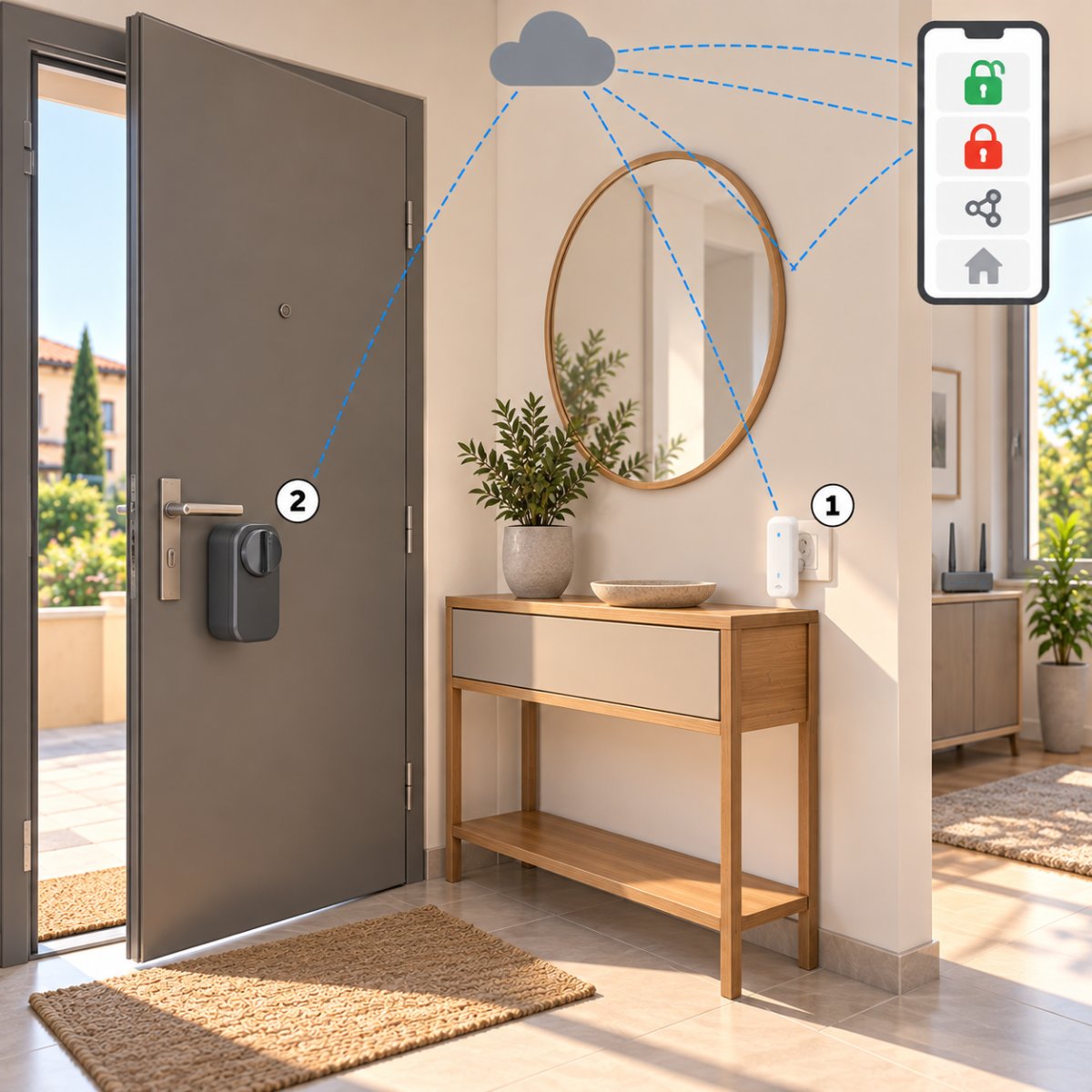 Kit serratura smart economica U200 Lite – schema