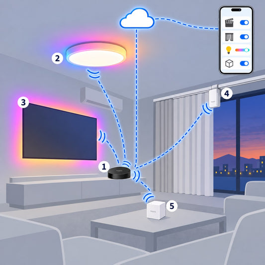 Kit soggiorno cinema Aqara: schema di installazione