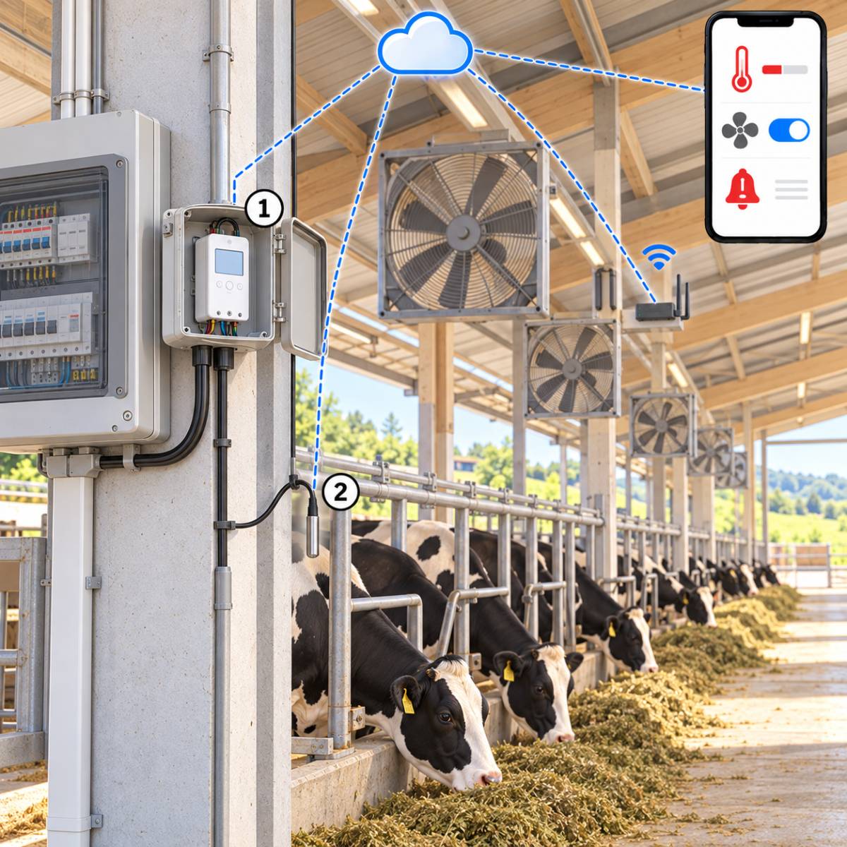 Kit stalla ventilata a temperatura – schema