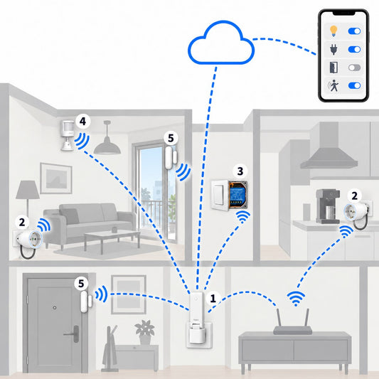 Kit starter Matter multi-marca: schema di installazione
