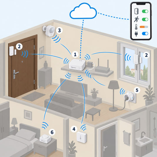 Kit starter Sonoff Zigbee economico: schema di installazione