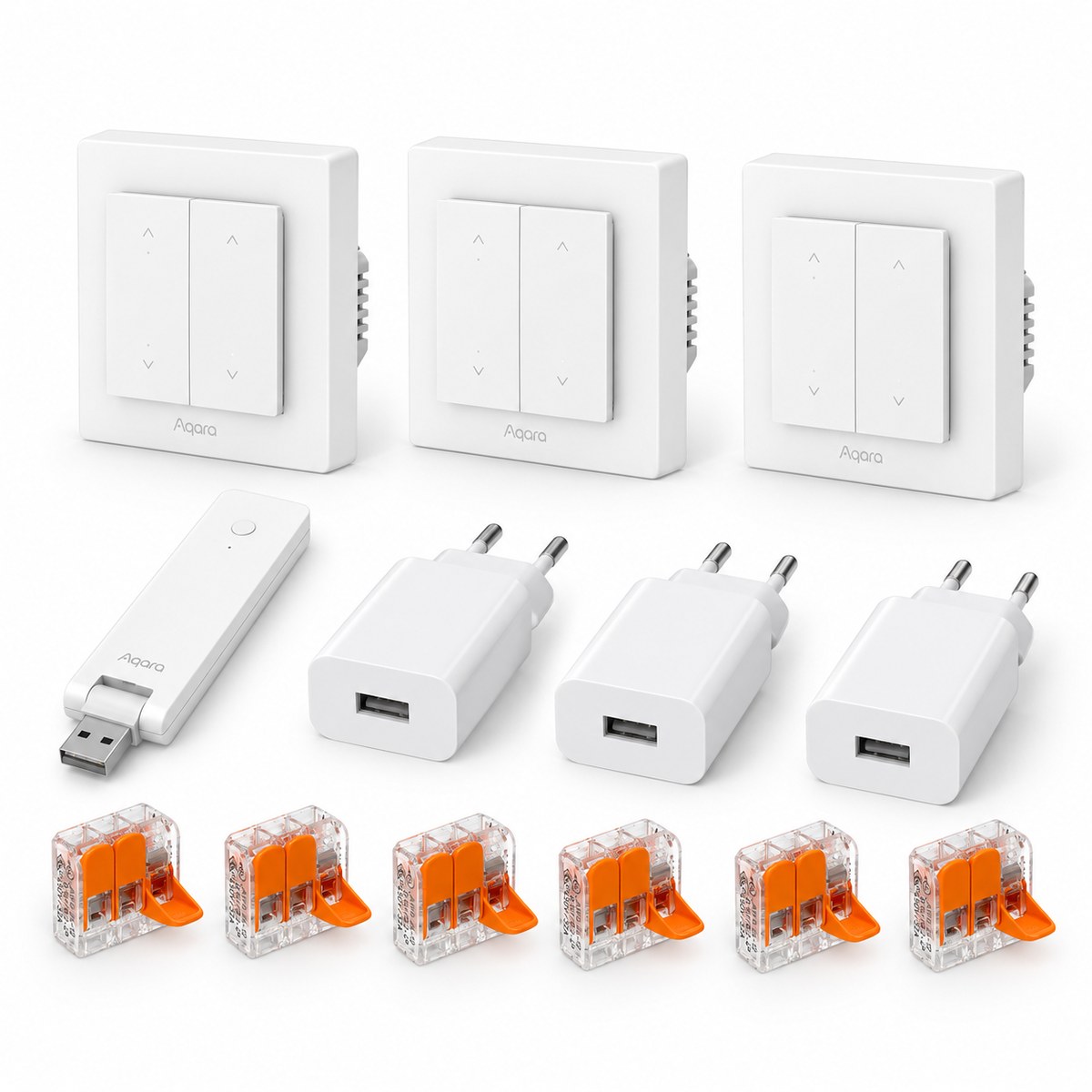 Kit tapparelle Aqara H2 a muro: i dispositivi inclusi